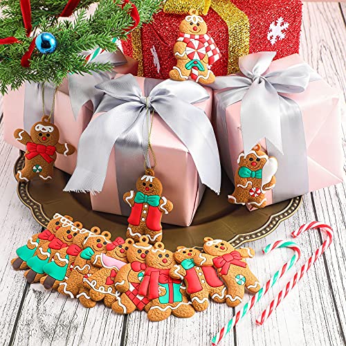Zhanmai Cute Style Gingerbread Man Christmas Ornaments Set, 36 Pcs Holiday Decor