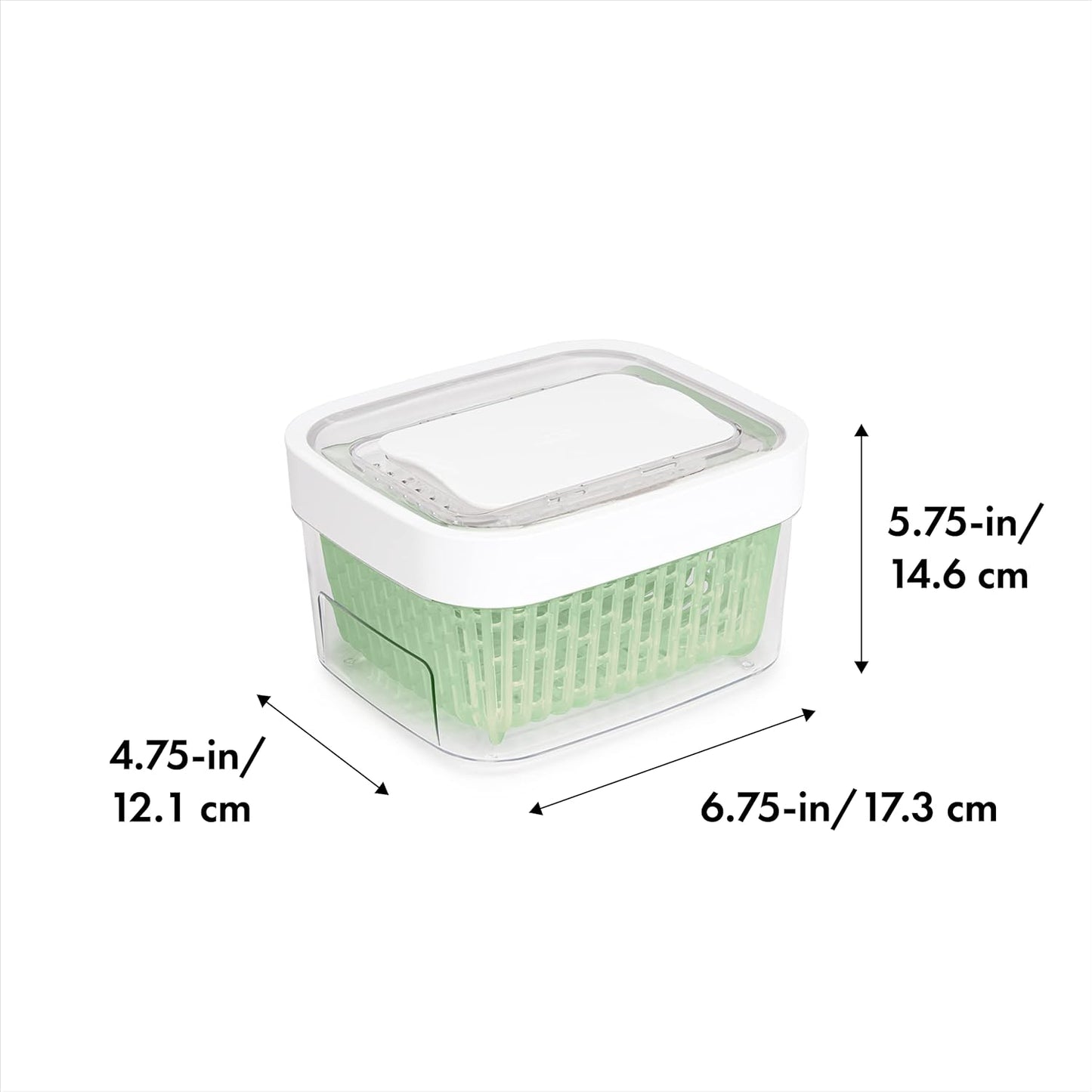 OXO Good Grips Storage Container - 1.6 Quart White Kitchen Organizer for Freshness