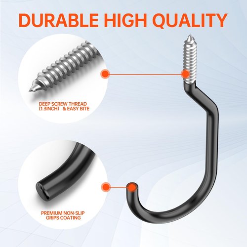 GURADESIGN Heavy Duty Bike Hooks - 16-Pack, 100 LBS Capacity, 6 Inch for Garage Wall & Ceiling