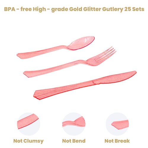 AIRE 175PCS White and Rose Gold Paper Plates Party Supplies for 25 Guests Party Decorations Dinnerware Rose Golden Dot Paper Plates Napkins Cups Gold Plastic Forks Knives Spoons for Wedding Birthday