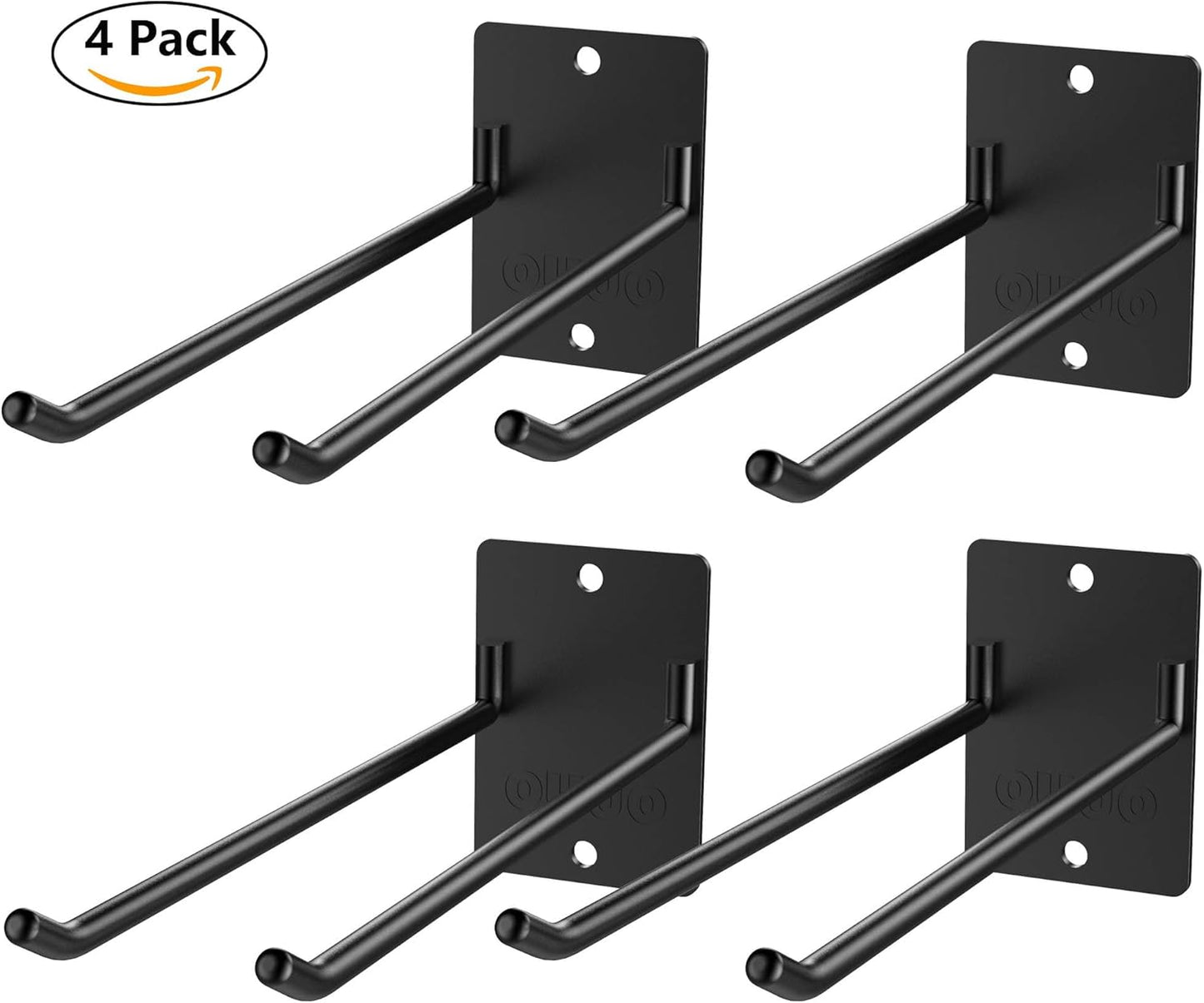 Skiennix Garage Storage Organizer - Heavy-Duty Solid Steel Wall Hanger for Tools | 4 Pack Yard Mount Hooks