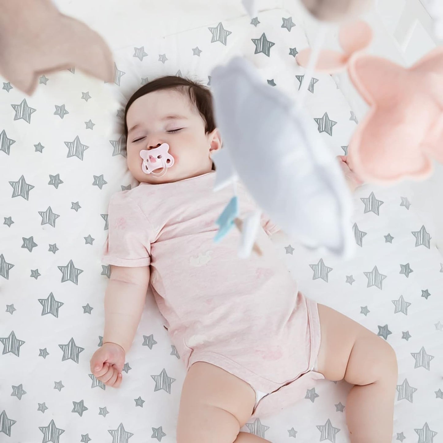 Skiennix Fitted Crib Sheets - Soft & Breathable 4-Pack for Standard Crib & Toddler Mattresses | Pink