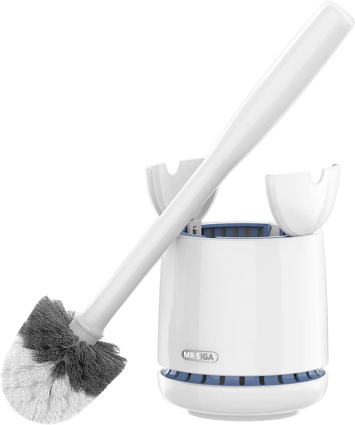 MR.SIGA Toilet Bowl Brush - Premium Quality Bathroom Cleaner with Solid Handle & Durable Bristles | White, 1 Pack