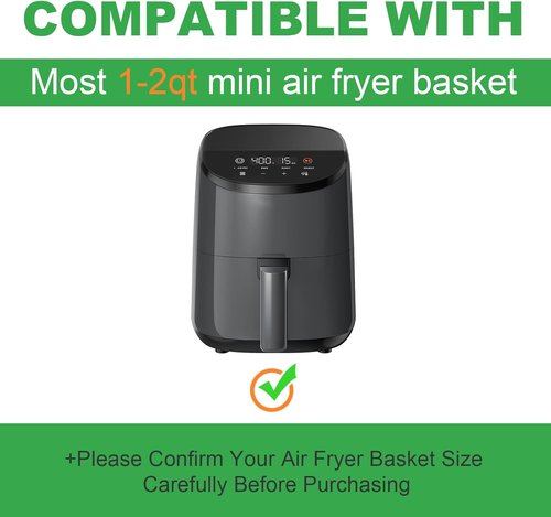 COSORI Mini Air Fryer Liners - 130 PCS Disposable Parchment Paper Baking Sheets for 2.1 Qt Models