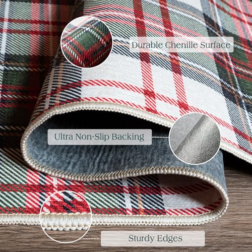 Christmas 4x6 Covered Outdoor Patio Rug - Washable Front Door Mat