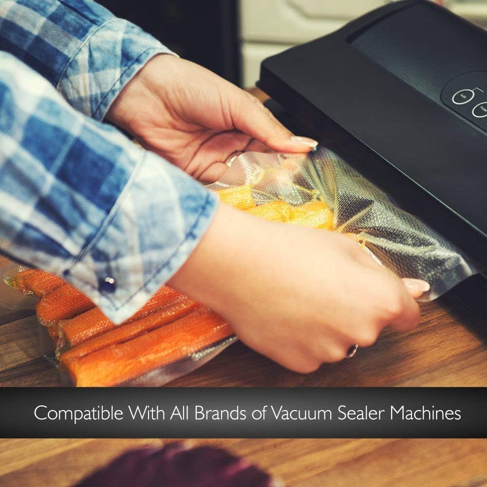 NutriChef Vacuum Sealer Bags - Heavy Duty, BPA-Free Rolls 11x50 | Perfect for Meal Prep & Sous Vide