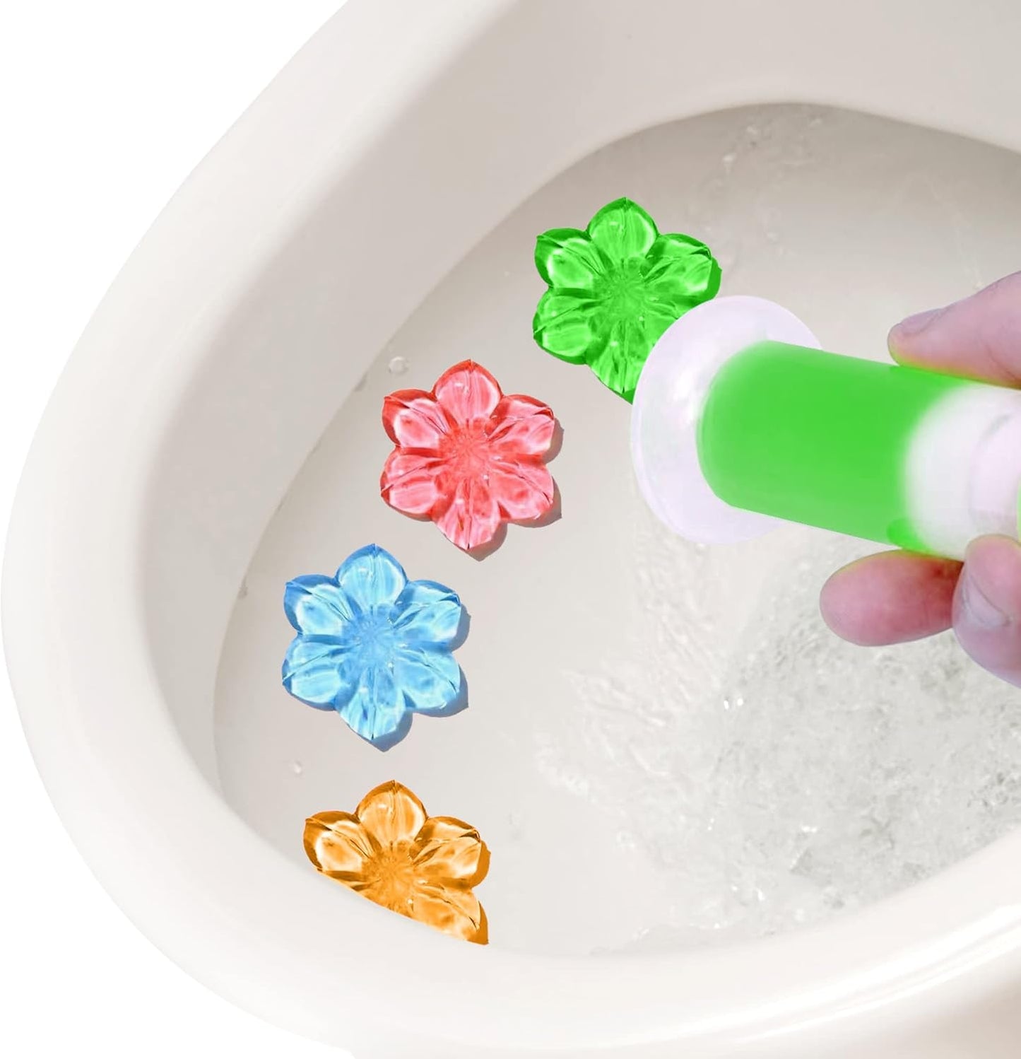 Simple Life Toilet Gel Stamp - Fresh Flower Scented Anti-Limescale Cleaner | 32 Stamps for Long-Lasting Freshness