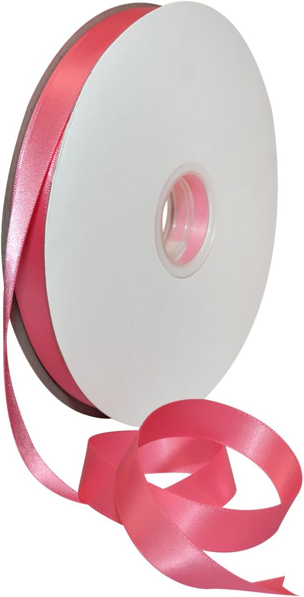 Rosy Mauve Double Face Satin Ribbon 3/8" x 100 YD - Perfect for Gift Wrapping, Crafts & Weddings