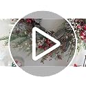 Jobflower 24 Inch Christmas Wreath with Natural Pine Cones, Red Berries & Berry Variant, Indoor Outdoor Holiday Decor