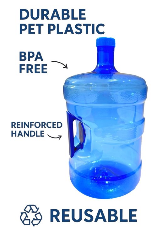 EcoForm 5 Gallon Reusable Water Bottle (Including 2 Screw On Caps) BPA Free Made In USA