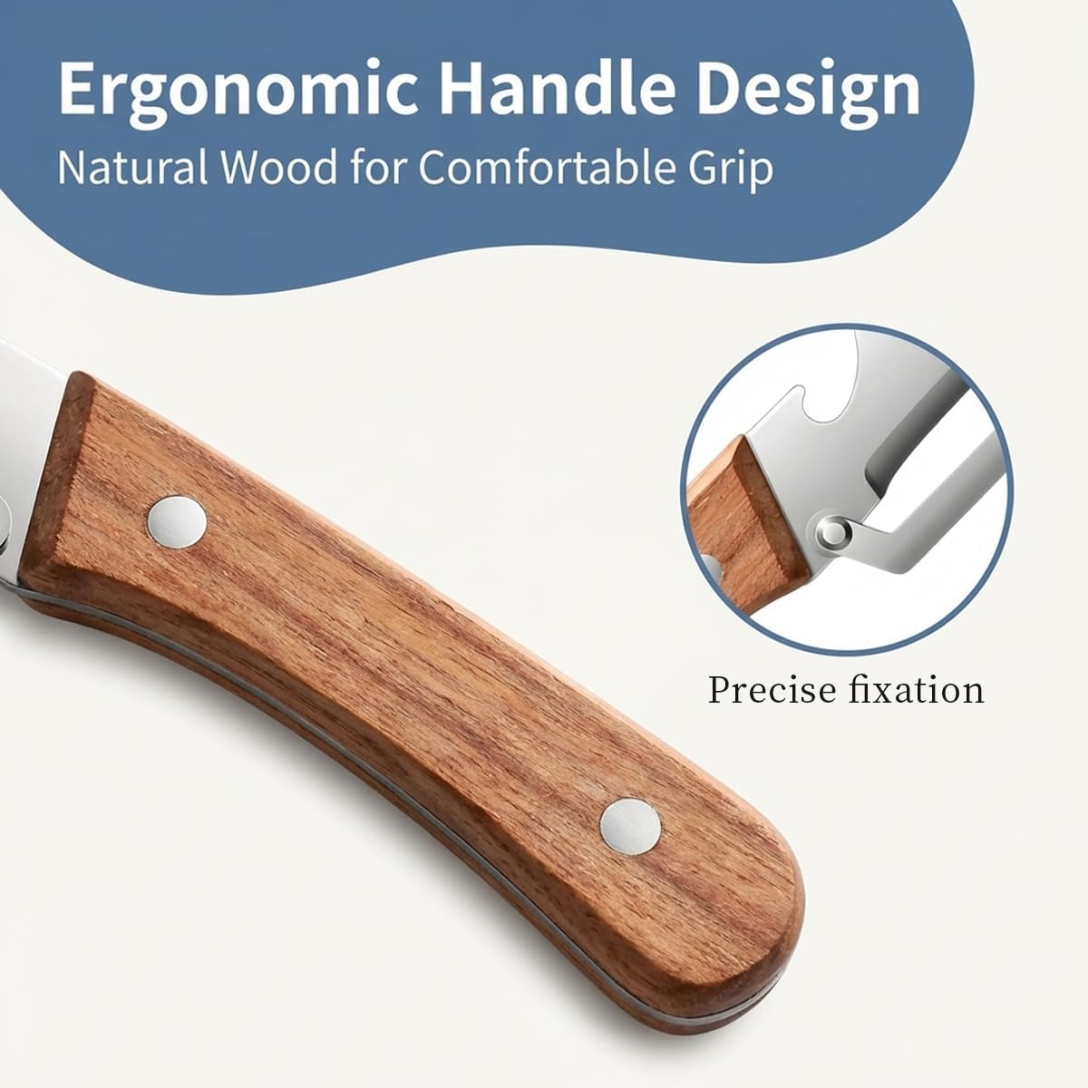 Skiennix Vegetable Peeler Set - Ergonomic Wooden Handle & Stainless Steel Blades | 2 Pack for Kitchen Use