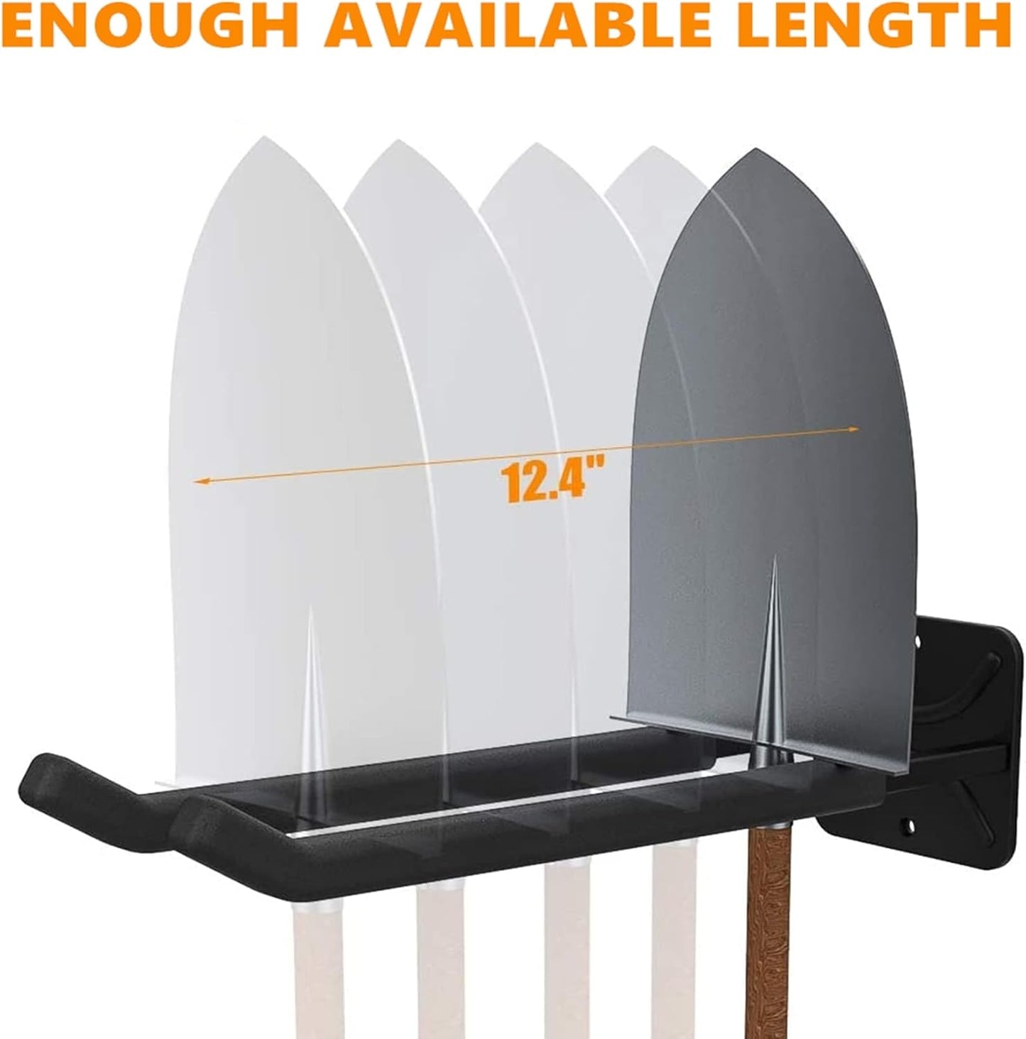 TORACK Heavy Duty Garage Hooks - Wall Mount Tool Organizer for Tires, Ladders & More | 2 Pack, 12.4" Hook