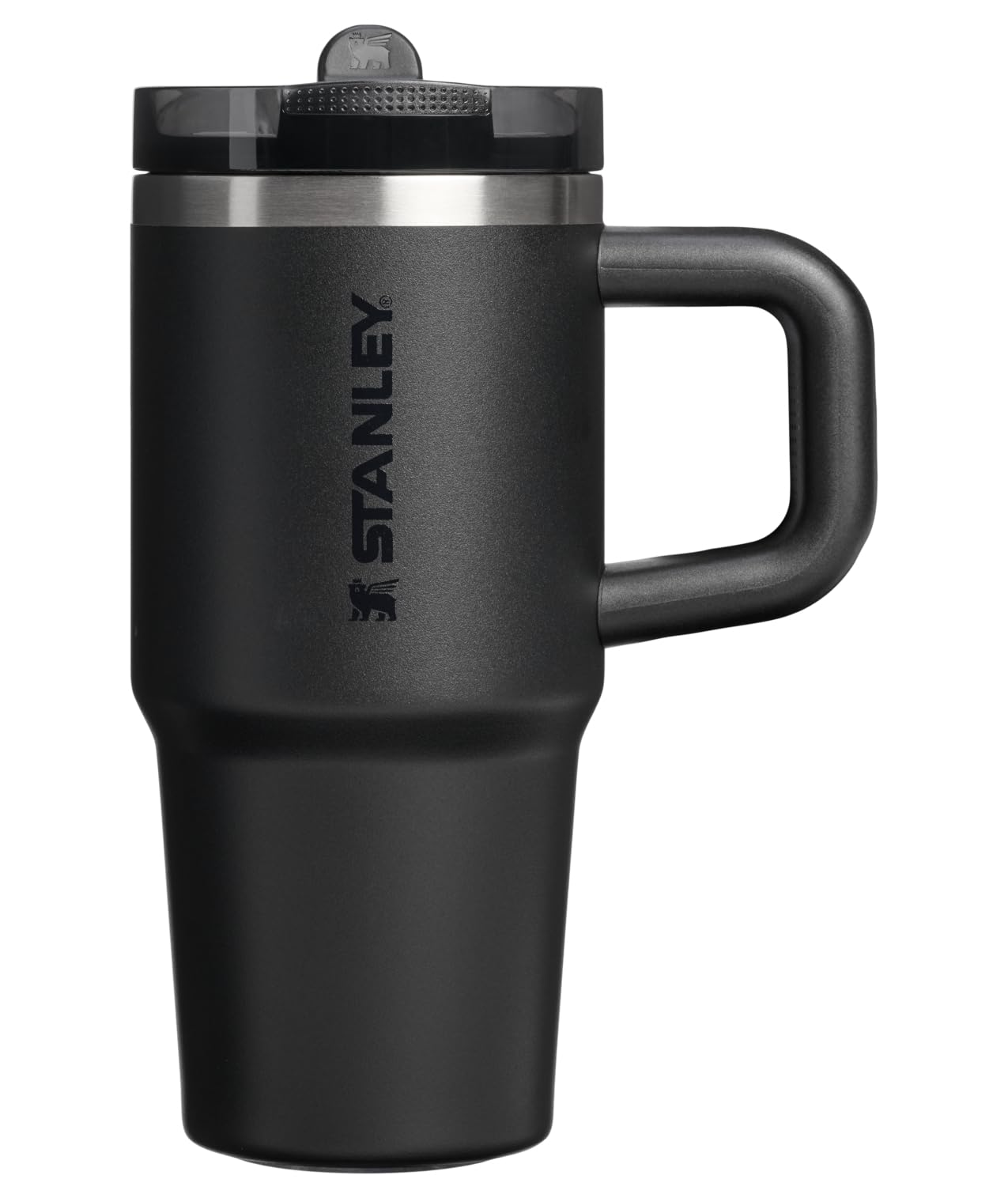 STANLEY Quencher ProTour Flip Straw Tumbler with Leakproof Lid 14 oz | Built-In Straw & Handle | Cupholder Compatible for Travel | Insulated Stainless Steel Cup | BPA-Free | Black 2.0