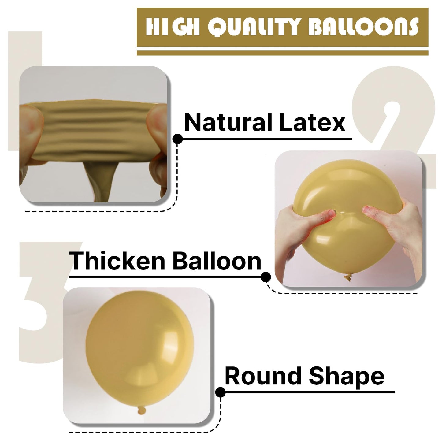 PartyWoo Tan Balloons 140pcs Different Sizes of 18 12 10 5 Inch Light Brown Neutral Boho Coffee Balloon Arch Kit Garland for Wedding Baby Shower Safari Woodland Birthday Party Decorations Brown-F19