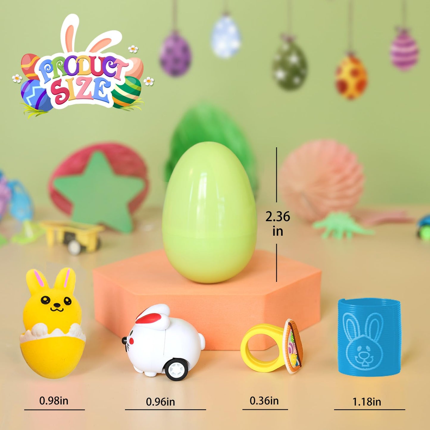 KPHNGB 200PCS Pre-Filled Easter Eggs with Toys, Easter Basket Stuffers, Bulk Filled Plastic Egg Party Favors, Easter Egg Hunt Prizes Toys for Kids Classroom Gift Toddler Goodie Bag Stuffers