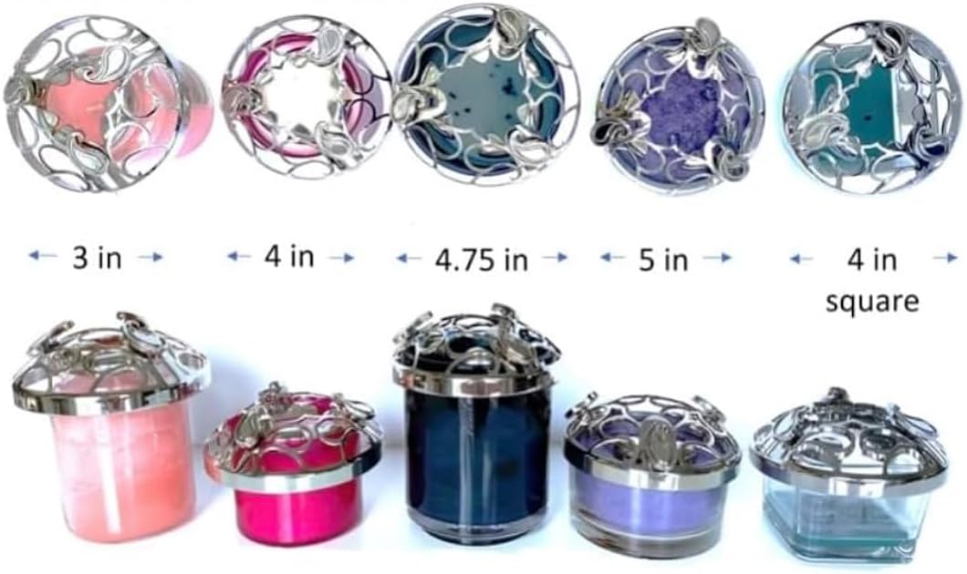 Skiennix Adjustable Candle Topper - Winter Snow Globe Design with Snowman Knobs | Jar Candle Cover