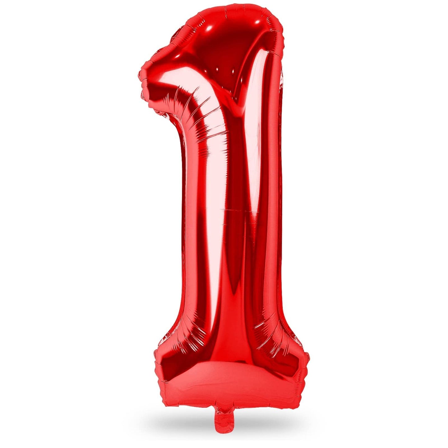 Red Number 1 Balloons, 40 Inch Large Foil Number Balloons Set 0-9 for Women, Self Inflating Digital 1 Helium Balloon for Girls Boys 1st Age Birthday Anniversary Party Decorations Photo Shoot Supplies