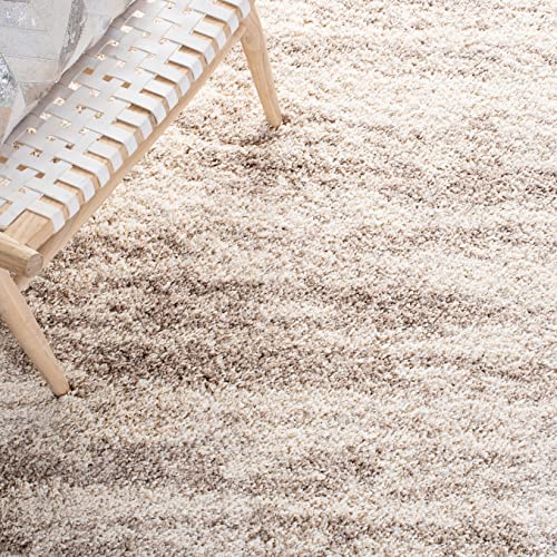 4x6 Shag Area Rug - Ivory & Beige Plush Floor Covering, Soft & Plush