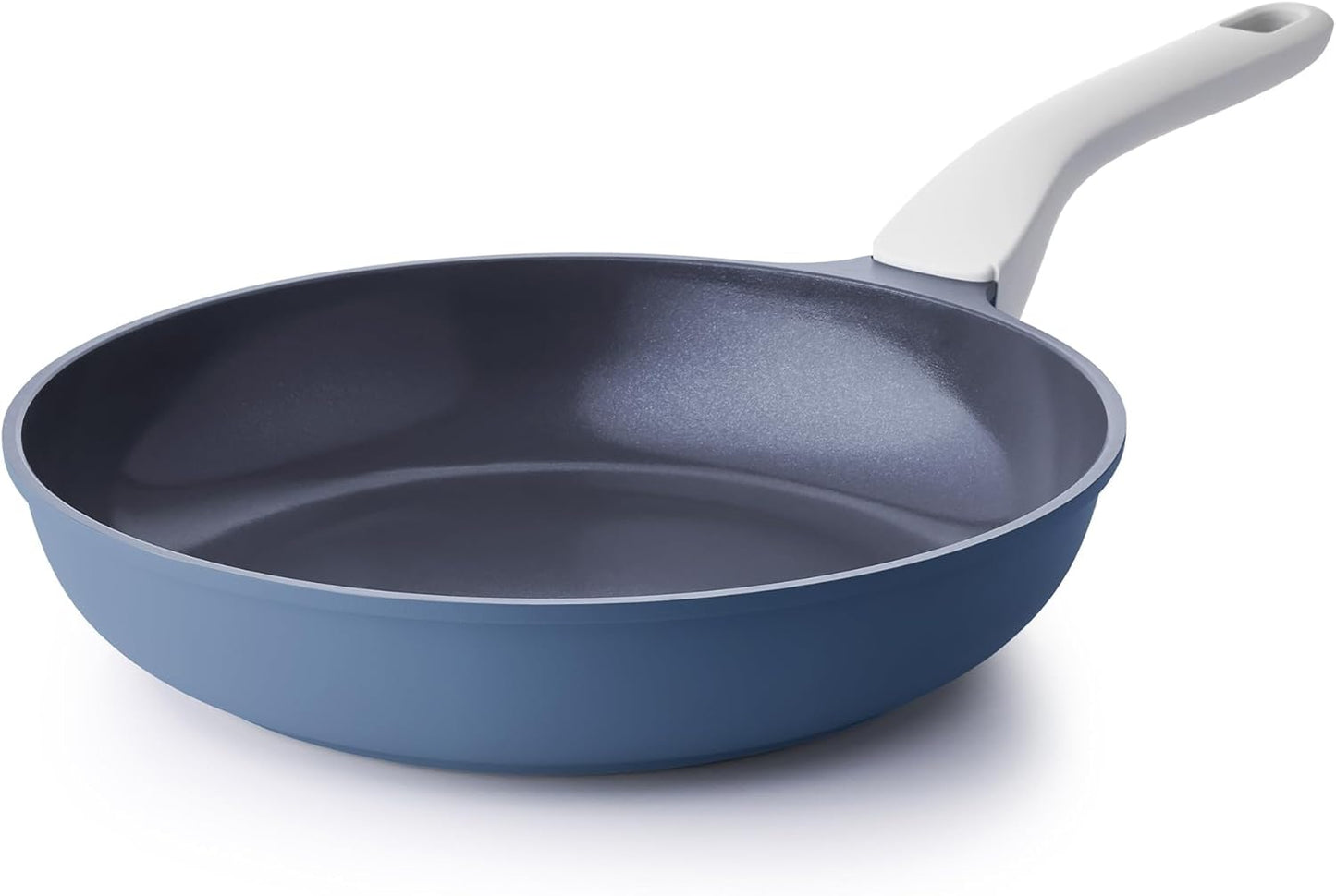 PRICUSIS Nonstick Ceramic Frying Pan - 8 Inch Blue Gray Skillet | Induction Compatible & Oven Safe