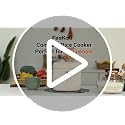 Feekaa Ivory 3-Cup Small Ceramic Coated Rice Cooker - Mini Food Steamer