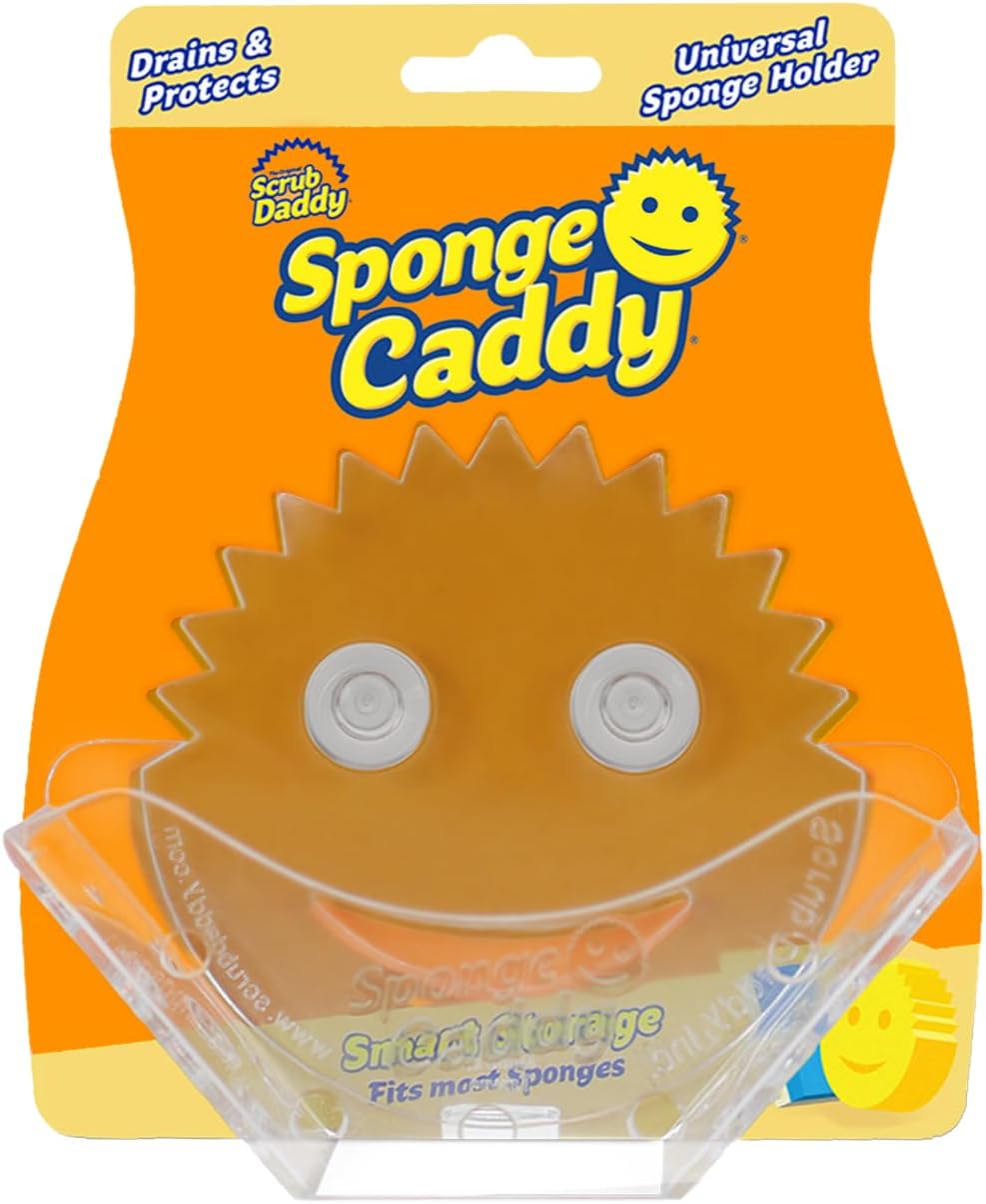 Scrub Daddy Sponge Holder - Self-Draining Kitchen Caddy with Universal Suction | Dishwasher Safe (1 Count)