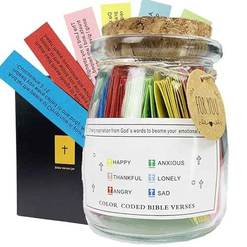 Bible Verse Jar,christmas decorations,christian gifts for women,gifts for women birthday unique,bible study supplies.Read Me When Scripture Prayer Cards for Emotions and Feelings