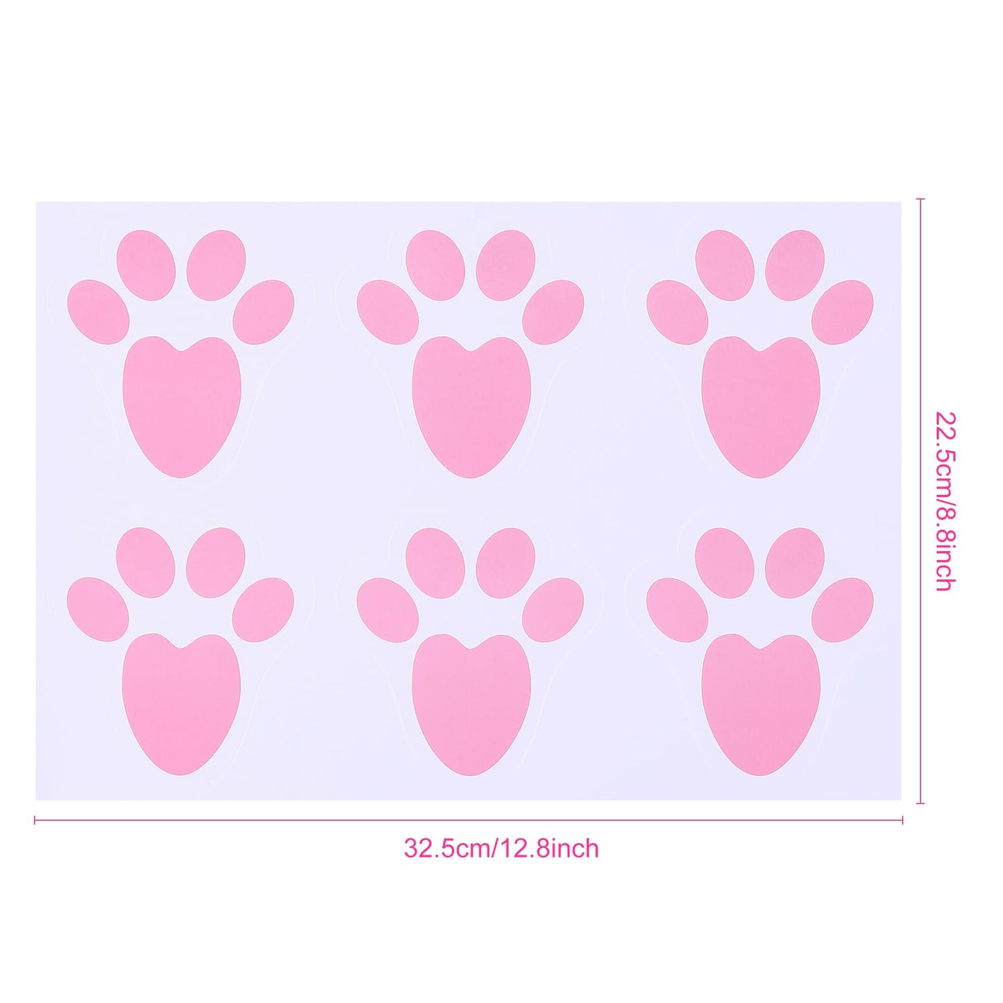 Ocosy 60Pcs Removable Easter Bunny Paw Prints Rabbit Paw Print Floor Decal Clings Easter Party Decorations