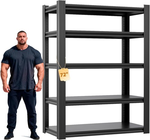 Heavy Duty Storage Shelves by [Brand Name] - Adjustable Metal Garage Shelving Unit | 3500LBS Capacity for Shop, Warehouse, Basement