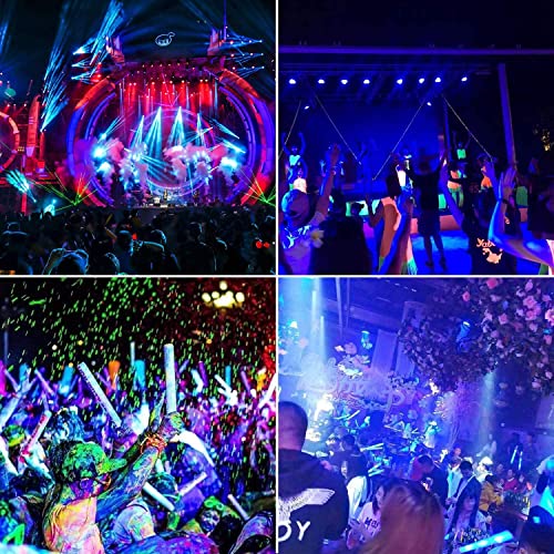 4 Pack 200W UV LED Black Lights Outdoor Floodlights IP66 Waterproof Halloween Party