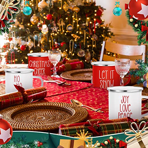 Sieral 27-Pack Christmas Enamel Coffee Mugs, 12 oz Winter Hot Chocolate Cups