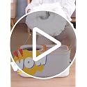 White & Orange 61-Inch Spin Mop and Bucket Set with 5 Refills, Wringer System