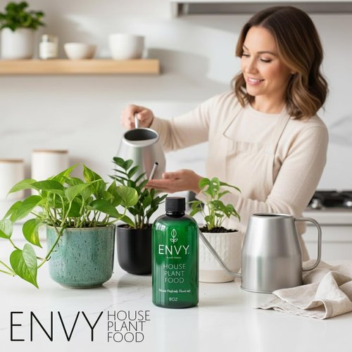 Envy House Plant Food - Advanced Liquid Fertilizer for Indoor Plants - All-Purpose Formula for Stronger Roots & Greener Leaves (8oz)