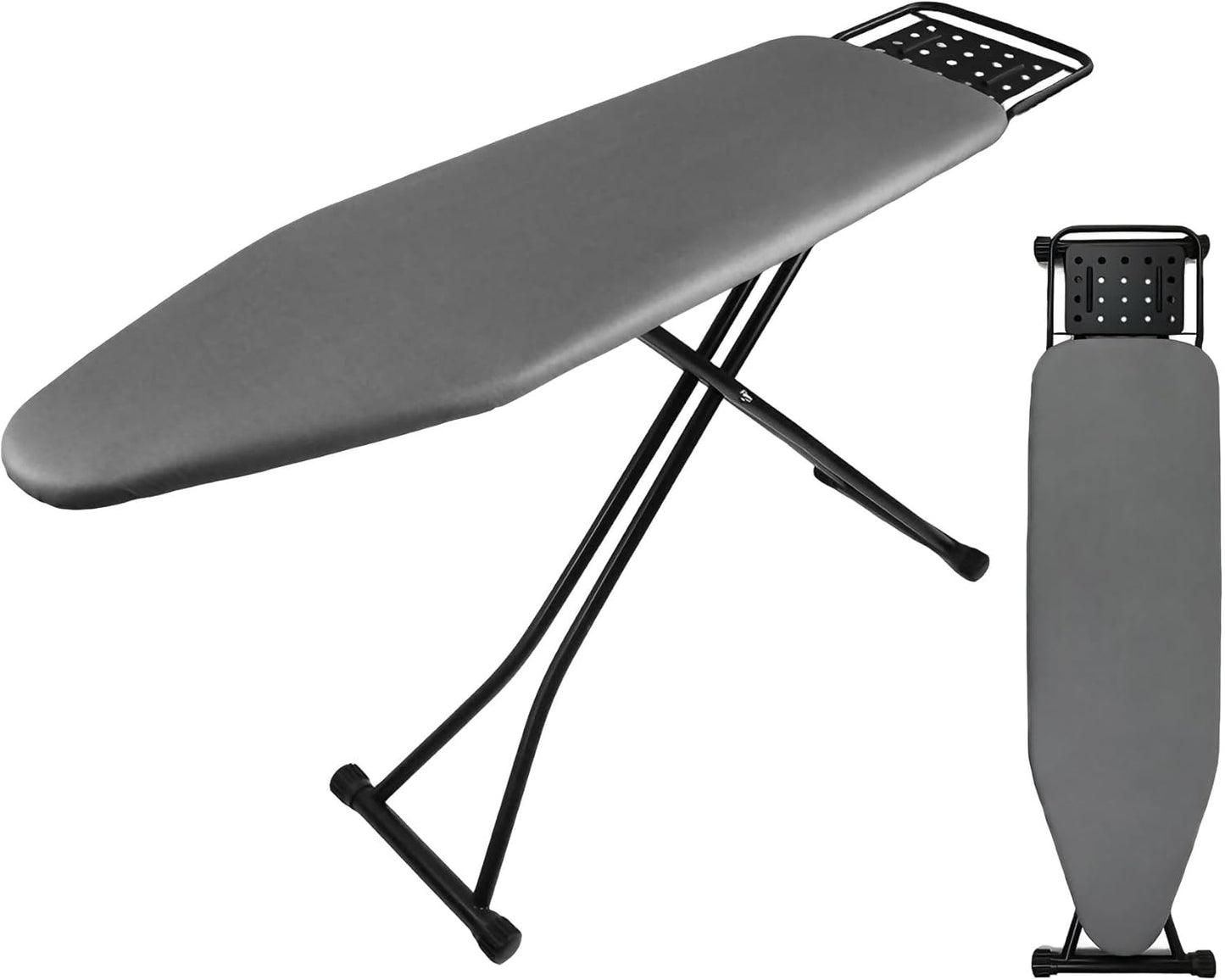 Skiennix Ironing Board - Full Size Heat Resistant Cover with Ultra Thick Padding | Adjustable Height, Non-Slip Design (58"x15")