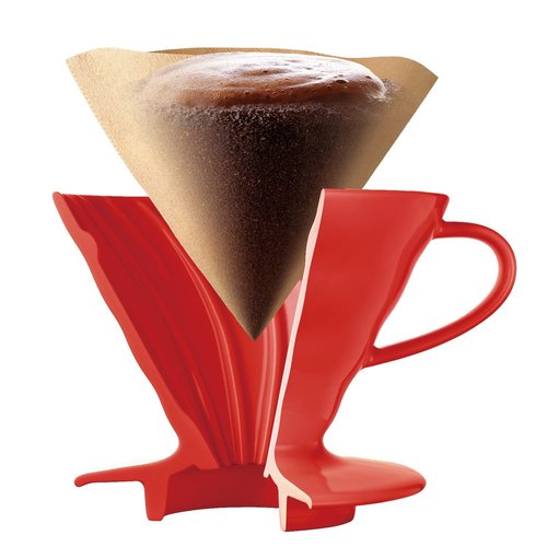 Hario VDCR-02R V60 02 Coffee Dripper Ceramic Red Coffee Drip for 1-4 Cups