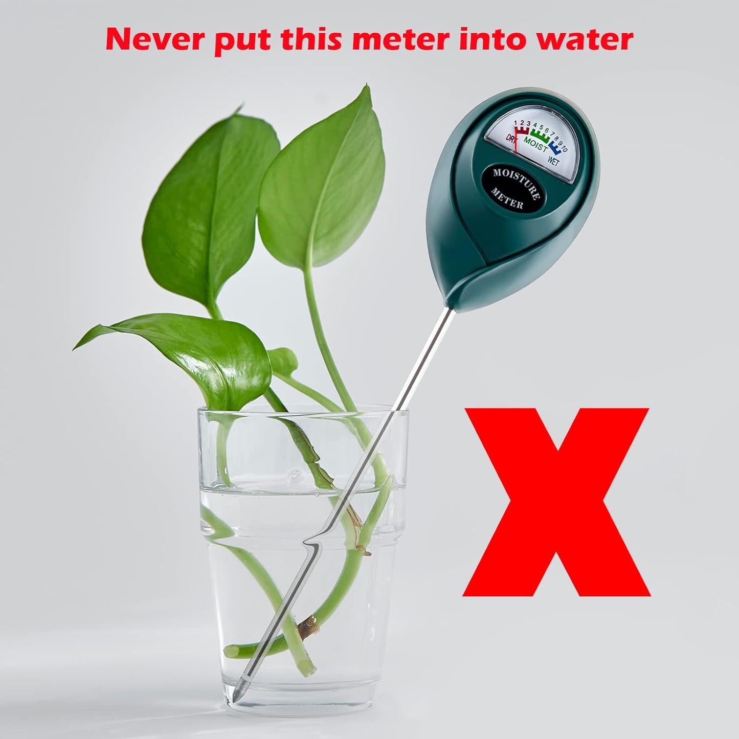Skiennix Soil Moisture Meter - Accurate Plant Watering Tool for Indoor & Outdoor Use | No Batteries Needed (Green)