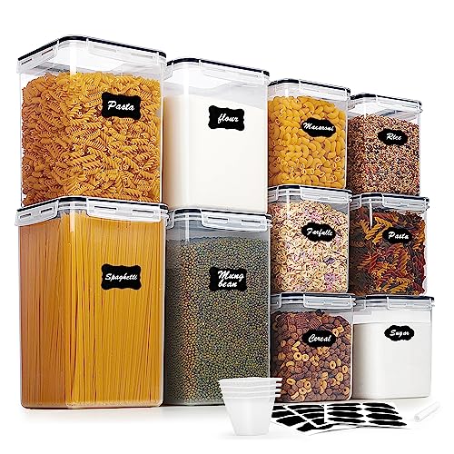 10 Pack Food Storage Containers Set for Flour Sugar Baking Supplies BPA Free