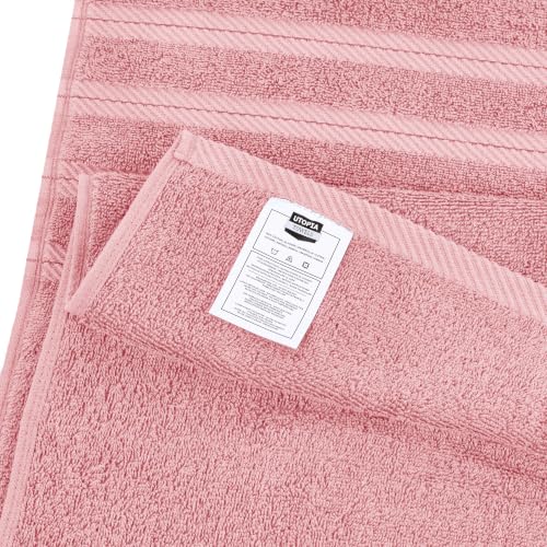 Dusty Pink Bath Towels 4 Pack 30x60 Inches - Premium Cotton XL Set