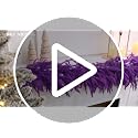 N&T Nieting 9ft Real-Touch Purple Norfolk Pine Christmas Garland for Indoor/Outdoor