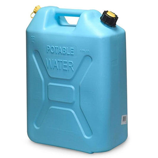 Scepter Water Can with Easy-Pour Spout for Camping/Emergency/Off-Road, 5 Gallon, Blue