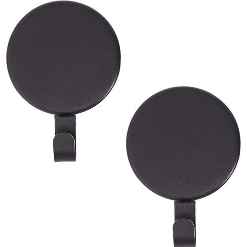 Haute Decor Attract Magnetic Wreath Hanger (Black Matte, Set of 2 Magnets) - for 2 Metal Doors/Surfaces or 1 Single-Pane Glass Door/Window - Holds up to 10lbs.