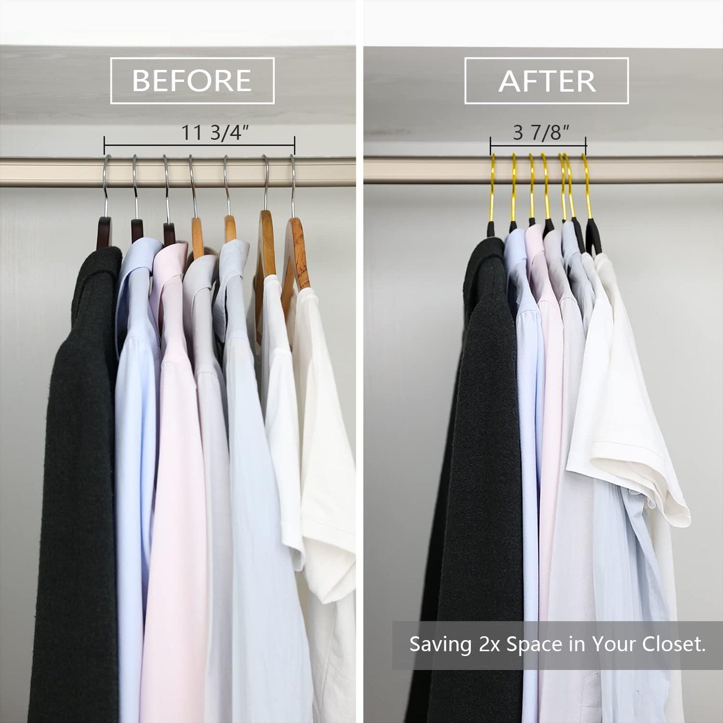 MIZGI Premium Velvet Hangers - Heavy-Duty Non-Slip Slimline Design | 30 Pack in Black with Gold Hooks