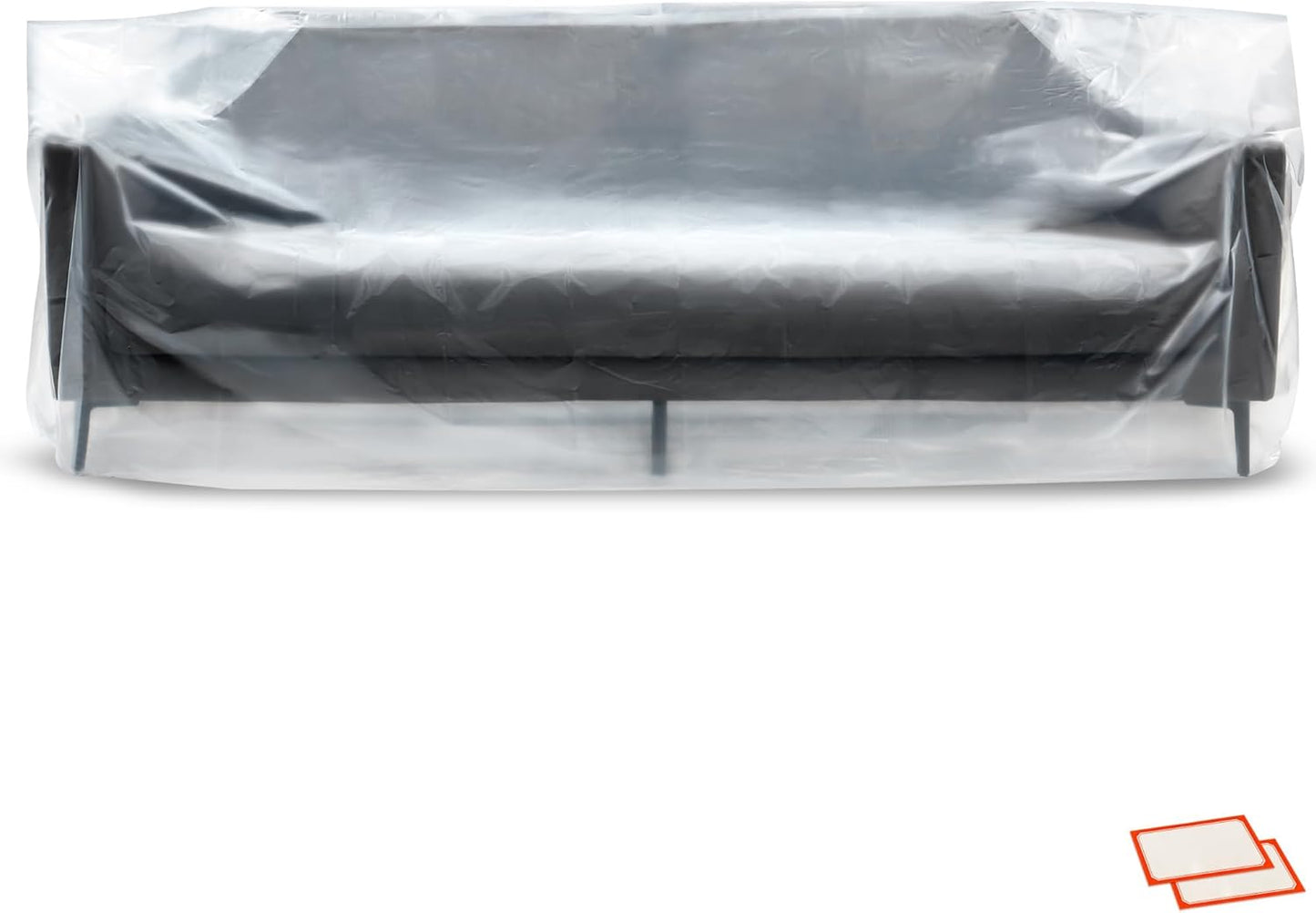 Plastic Furniture Covers - Heavy-Duty Waterproof Couch Cover for Moving | Extra Large 96 x 42 x 62 Inch
