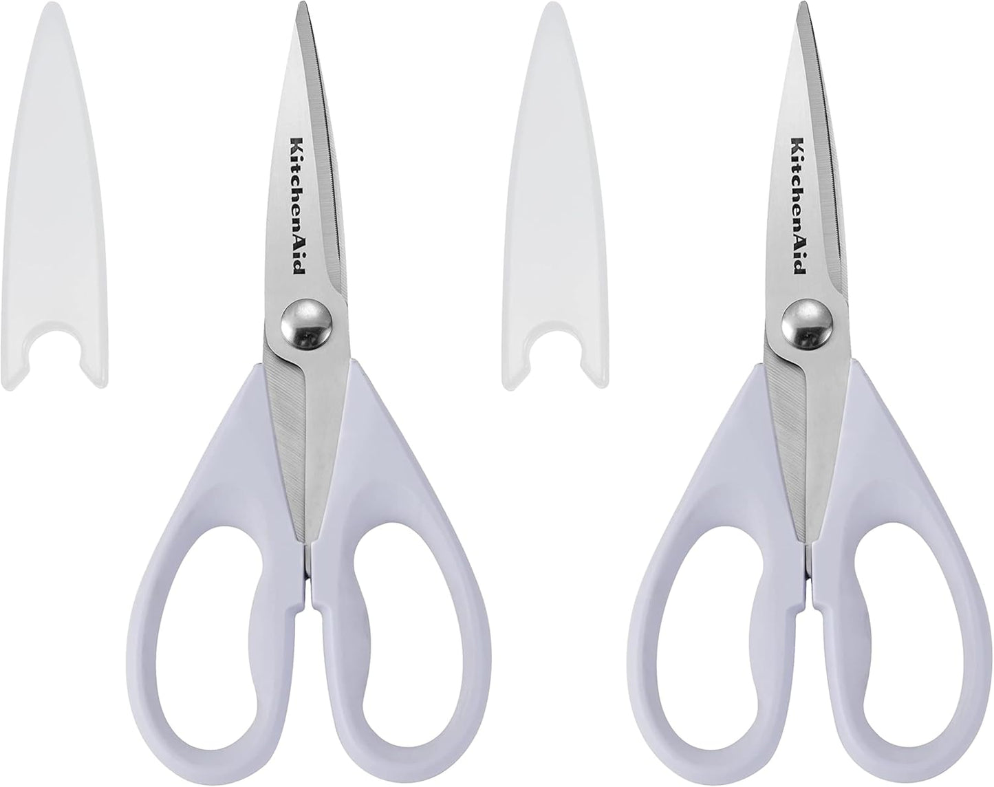 KitchenAid Kitchen Shears - Durable Stainless Steel Scissors with Soft Grip Handle | 8.72 Inch, Lavender Cream (Pack of 2)