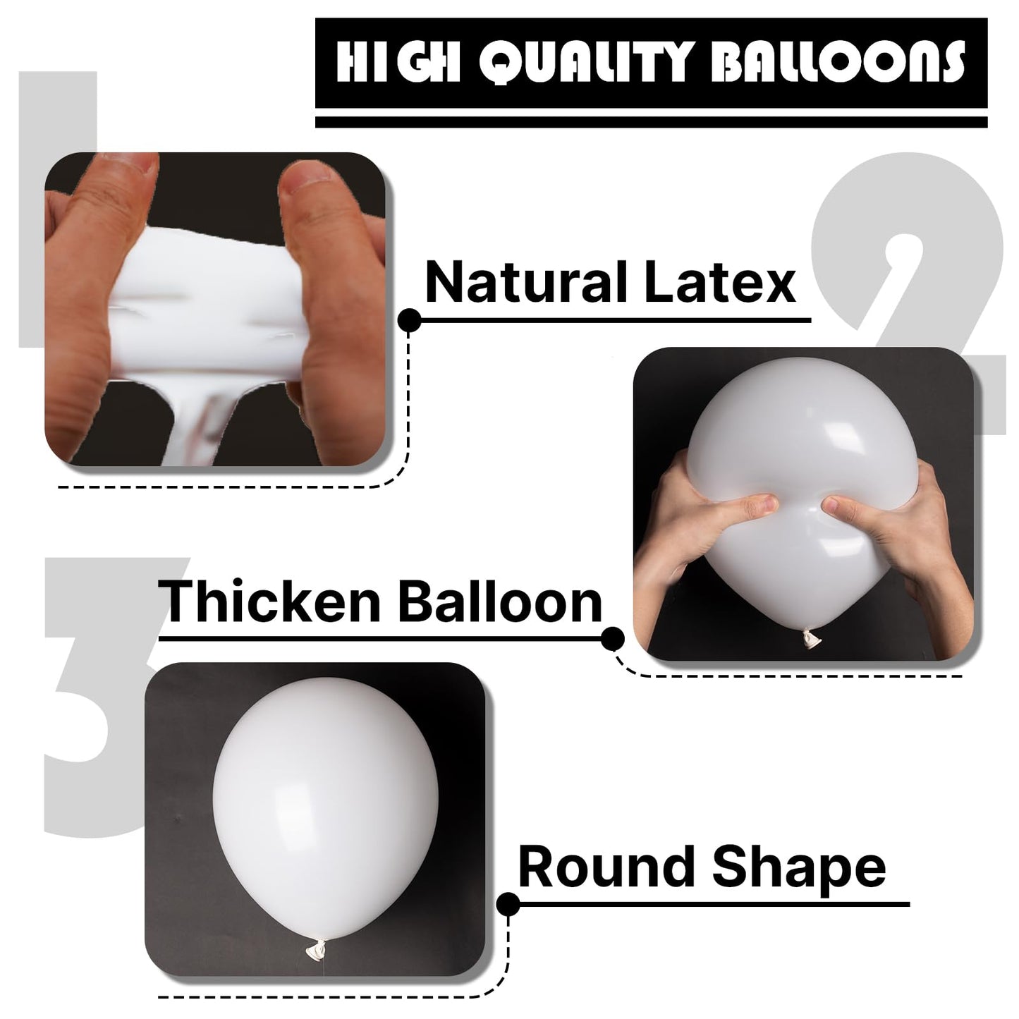 PartyWoo White Balloons 100pcs 5 Inch Matte Latex Balloons for Wedding Bridal Graduation Engagement Baby Shower Gender Reveal Easter Anniversary Birthday Tea Party Decorations White-Y13