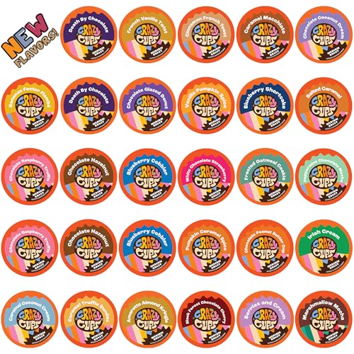 Medium Roast Flavored Coffee Pods Variety Pack - 50 Count, Recyclable, Compatible with Keurig K-Cups