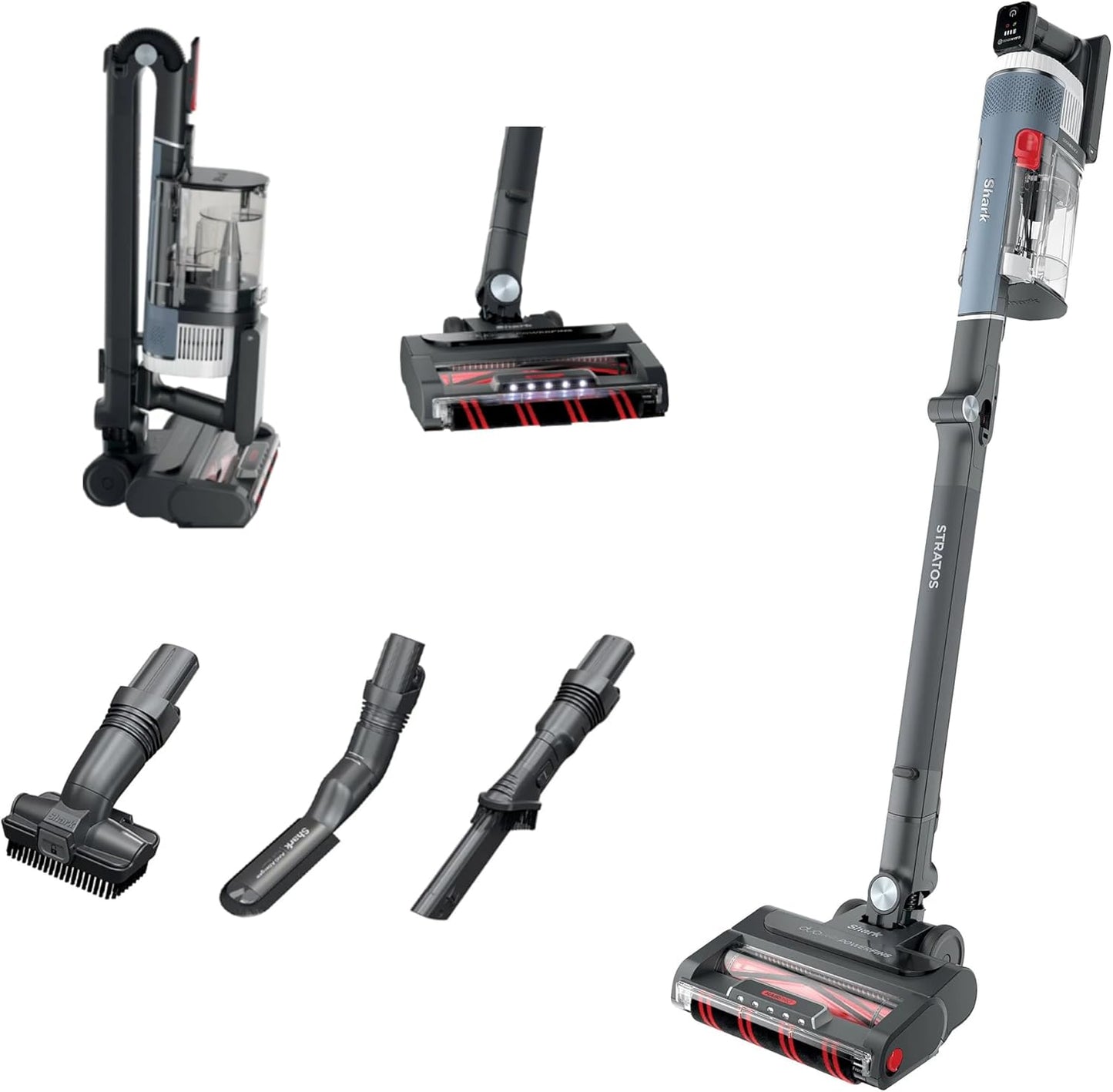 Shark Stratos Cordless Vacuum - Clean Sense IQ, DuoClean PowerFins, MultiFlex Wand | 40-Minute Runtime