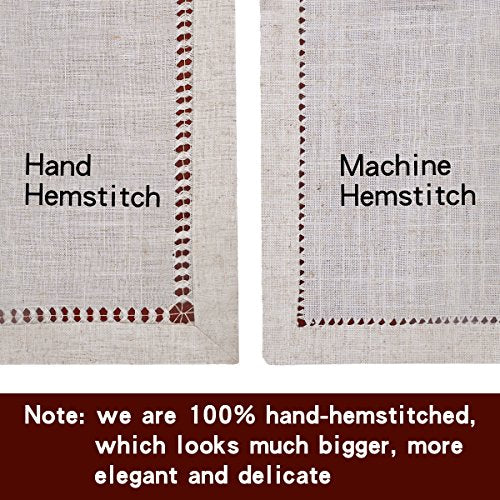 Grelucgo Handmade Hemstitched Polyester Rectangle Table Runners