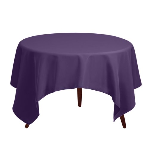 Gee Di Moda Square Tablecloth - 85 x 85 Inch Purple Table Cloth for Large Square or Round Tables - Heavy Duty Washable Fabric - for Buffet Table, Holiday Party, Dinner, Wedding & Baby Shower