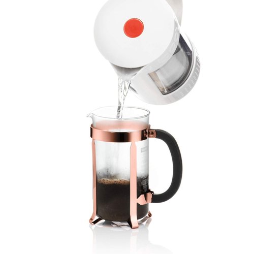 Bodum 34oz Chambord French Press Coffee Maker, High-Heat Borosilicate Glass, Stainless Steel, Copper – Made in Portugal