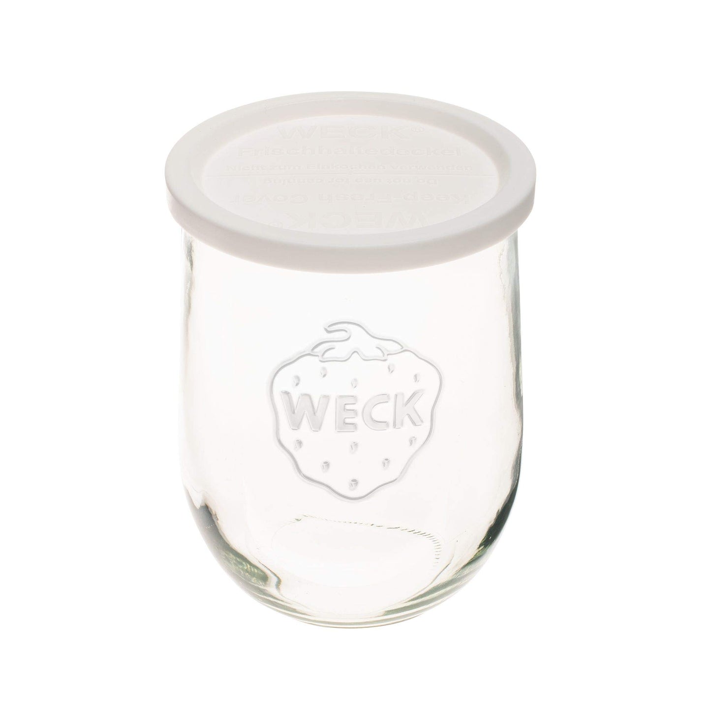 WECK - 745 Weck Tulip Jar 1 Liter - Sour Dough Starter Jars - Large Glass Jar for Sourdough - Tulip Jar with Wide Mouth - Suitable for Canning and Storage - (1 Jar, Glass Lid, Cork Lid, & Keep Fresh Lid)